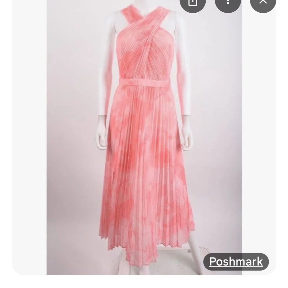 Ted Baker London Miriela Midi Dress -Pink Asymmetrical Midi Dress